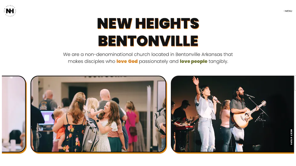 nhbentonville.com website hero screenshot