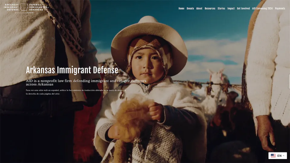 aid website hero screenshot