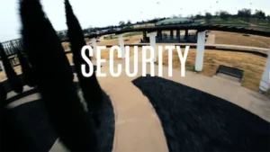 aieral photo with the word "security"