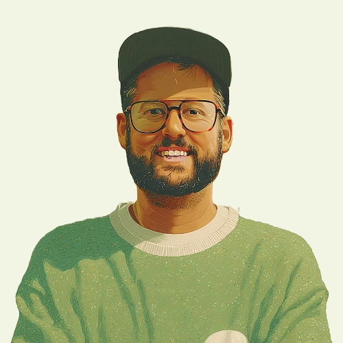 Illustration of a headshot of Chad George
