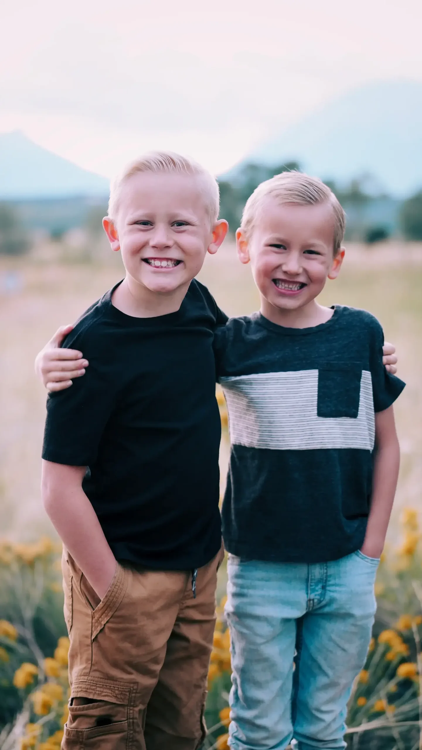 Brothers Smiling