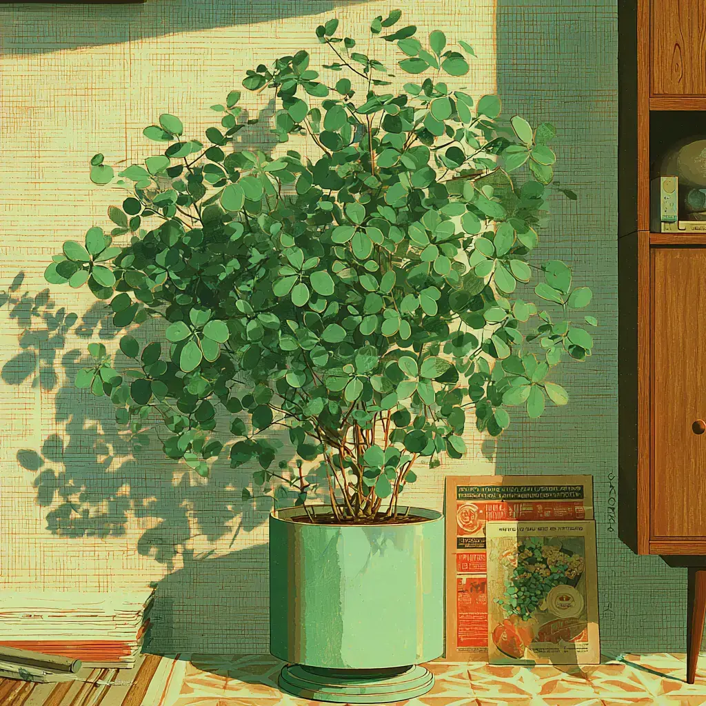 a large plant in a pot